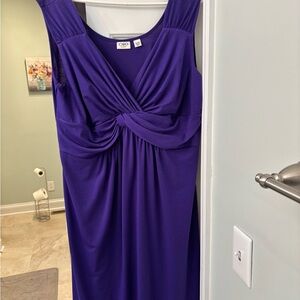 Cato Purple Ruched Sheath Maxi Dress